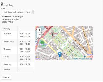 HikaShop Mondial Relay 23
